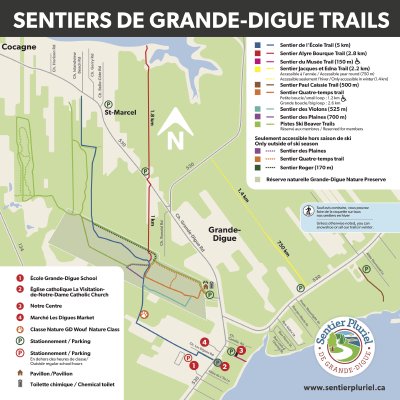 Carte des sentiers