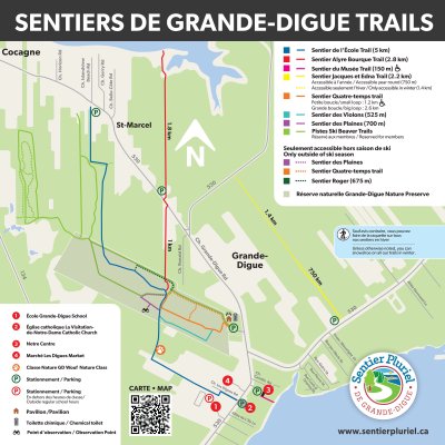 Carte des sentiers